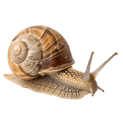 snail isolated on transparent background Generative Ai.
