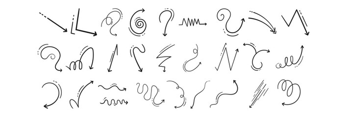 Line hand drawn brush marker underline, highlight, star element set. Hand drawn sketch marker underline