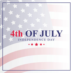 4th of July Celebration Template Elegant USA Flag Design