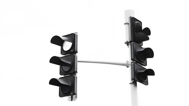 Fototapeta Black and White Traffic Lights Photography Minimalist Style