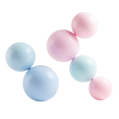 Pastel Pink and Blue Balloons Perfect for Parties and Celebrations