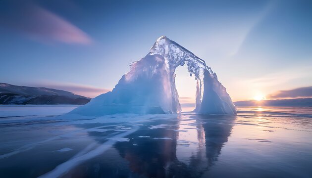 An iceberg on ice, iceberg in antarctica