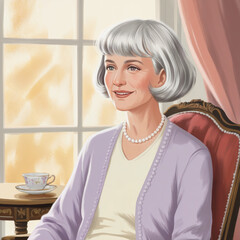 senior woman, women's haircut