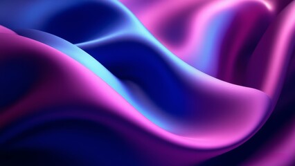 Obraz premium Abstract Fluid Art Vibrant Purple and Blue Swirls, Digital Painting