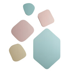 Abstract Pastel Shapes Wall Decor Modern Geometric Art Print