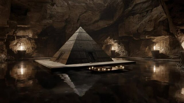 Massive underground pyramid structure emerges from forgotten past. Civilization secrets lie buried beneath layers of stone and time. Civilization left behind echoes of power and mystery.
