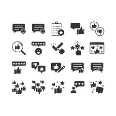 Set of feedback icons, customer experience