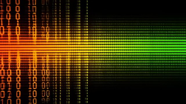 Abstract Binary Code Waveform: Digital Data Stream Visualization