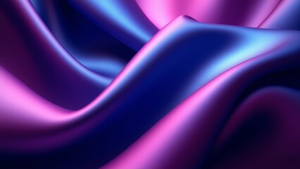 Obraz premium Abstract Purple and Blue Silk Fabric Texture Luxurious Draped Waves