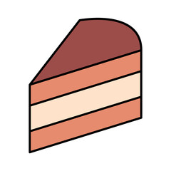 Sweet cake icon, bakery dessert food symbol, happy birthday day graphic vector illustration