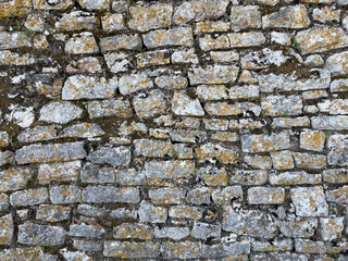 Rough stacked stone wall texture