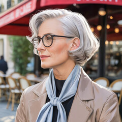 portrait of a woman, women's haircut