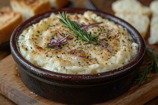 A culinary presentation of Ntakos, a traditional Cretan dish, showcasing its ingredients and presentation