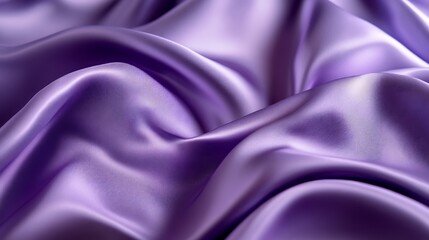 Fototapeta premium Silky lavender purple fabric with soft waves and a luminous finish, feminine and modern aesthetic .