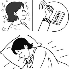 Vector art drawing of a couple with microphones, illustrating people's love for family and music