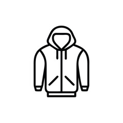 Hoodie line art vector 