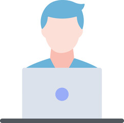 Online Study Flat Icon