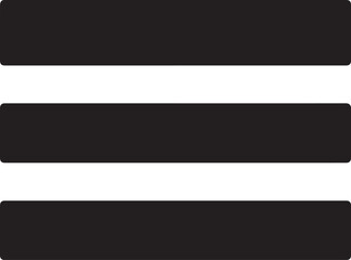 Obraz premium Black Hamburger Menu Icon – Three Horizontal Lines Vector Download