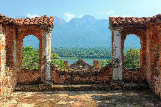 A cultural representation of Samaipata, highlighting its archaeological significance and stunning scenery