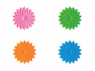 vector set of watercolor flowers