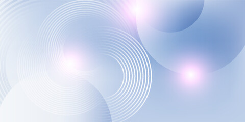 Abstract blue modern background with circle elements and light effects. Digital technology concept. Vector illustration for background