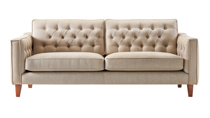 Elegant Off-White Living Room Sofa PNG Clipart