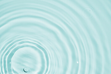 Abstract transparent water shadow surface texture natural ripple on blue background
