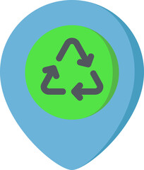 Recycle Place Flat Icon