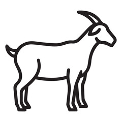 goat silhouette vector icon design with a white background
