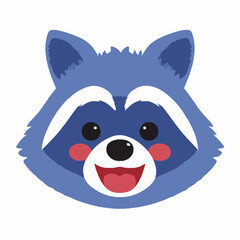 Charming Blue Raccoon Illustration Perfect for Kids Projects  Designs