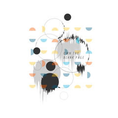 Set of abstract modern graphic circle elements vector