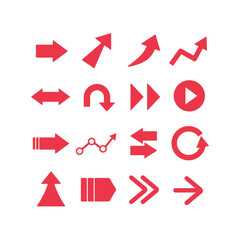 シンプルな矢印イラストコレクション：進捗・データ・動き - Simple Arrow Illustration Collection: Progress, Data, and Movement