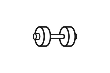 dumbbell icon line vector design