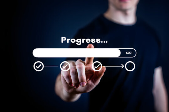 Advancement Process Stages Displayed Through Visual Progress