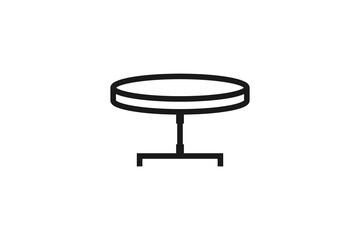 round table icon line design