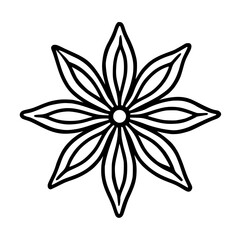 Handdrawn flower icon