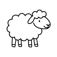 Outline sheep illustration