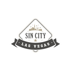 Fun vector design of Las Vegas city silhouette suitable for stickers or prints	