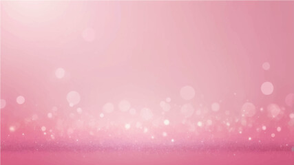 Bright pink holiday backdrop with sparkling heart bokeh and soft star patterns for a loving celebration design