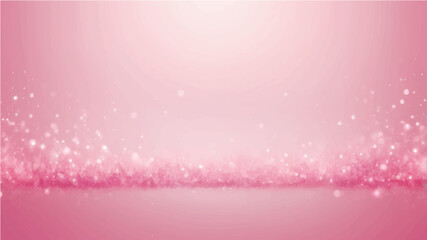 Pink love heart background with bright star glitter for holiday celebration