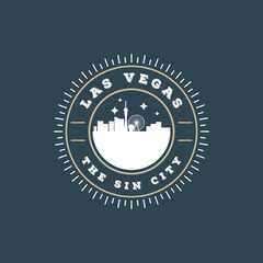 Fun vector design of Las Vegas city silhouette suitable for stickers or prints	