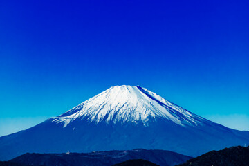 神奈川県平塚市から見る日本百名山の富士山