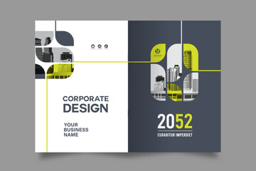 City Background Business Book Cover Design Template