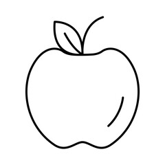 Apple Line Editable Stroke Icon. Fast-food And Drinks Themes Vector Illustration