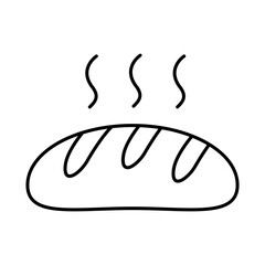 Bread Line Editable Stroke Icon. Fast-food And Drinks Themes Vector Illustration