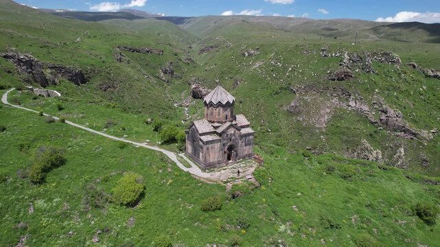 Amberd is a 7th-century Armenian fortress and church located on Mount Aragats. The Vahramashen Church, built in 1026, stands within its walls, overlooking stunning mountain vistas.