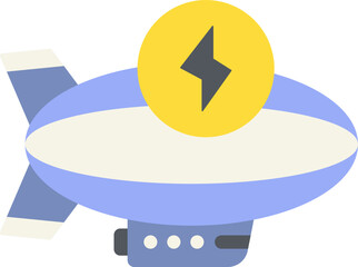 Electric Zeppelin Flat Icon © Arif