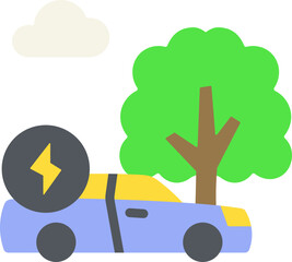 Clean Electric Flat Icon