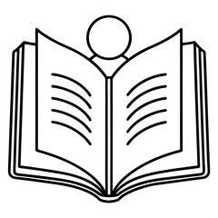 open book vector illustration