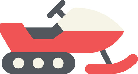 Snowmobile Flat Icon